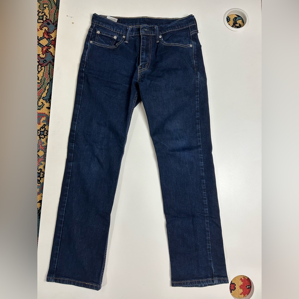Levi’s Men’s 514 Straight Fit Dark Blue Denim Jeans